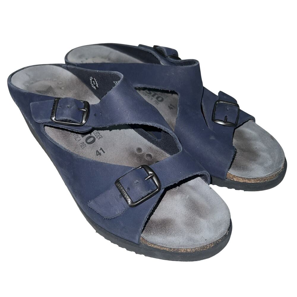 Mephisto Women’s sz 10 Terie Navy Nubuck Leather Sandals